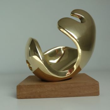 Sculpture titled "3 L'éveil" by Florence Vial, Original Artwork, Metals