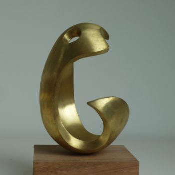 Sculpture titled "3 L'éveil v2" by Florence Vial, Original Artwork, Metals