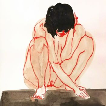Peinture intitulée "Solitude" par Florence Bonni Venti, Œuvre d'art originale