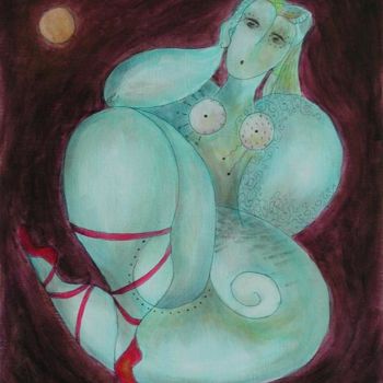 Painting titled "la balerine" by Florence Fraisse, Original Artwork, Oil