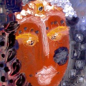 Painting titled "le diademe" by Florence Fraisse, Original Artwork, Oil