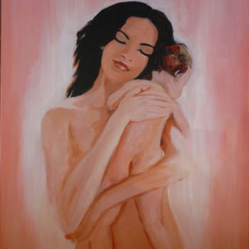 Painting titled "Tendresse" by Florence Hainon, Original Artwork, Oil