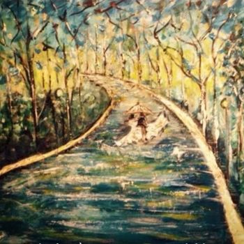 Schilderij getiteld "Sur la route du bon…" door Florencegm, Origineel Kunstwerk