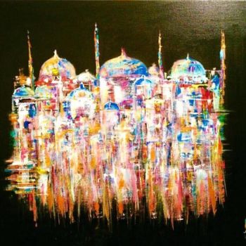 Painting titled "Jérusalem by Night" by Florencegm, Original Artwork