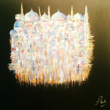 Painting titled "Jerusalem by night" by Florencegm, Original Artwork