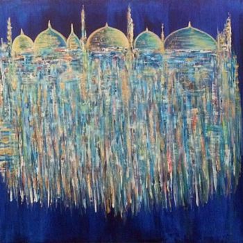 Ζωγραφική με τίτλο "Jerusalem by night…" από Florencegm, Αυθεντικά έργα τέχνης