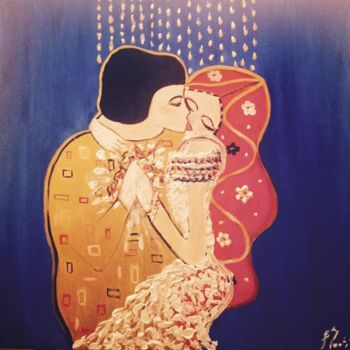 Painting titled "Kiss weeding (Klimt…" by Florencegm, Original Artwork