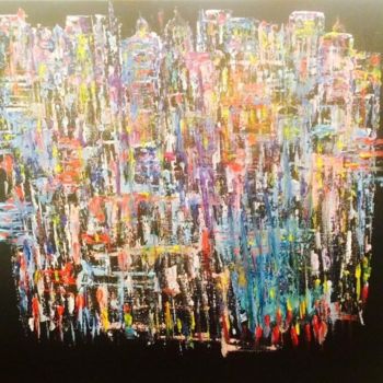 Painting titled "New York (revisité)" by Florencegm, Original Artwork