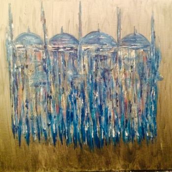 Painting titled "Jerusalem argenté (…" by Florencegm, Original Artwork