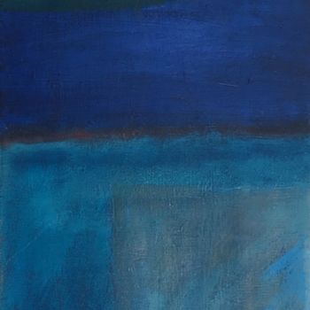 Pintura titulada "La Stèle bleue" por Florence Portzer, Obra de arte original, Oleo