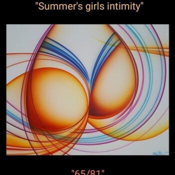Painting titled "Summer's girls inti…" by Florent Boisard, Original Artwork, Airbrush