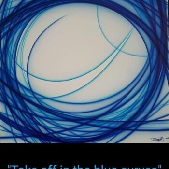 Peinture intitulée "Take off in the blu…" par Florent Boisard, Œuvre d'art originale, Acrylique