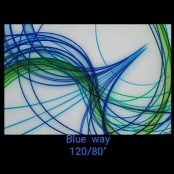 Painting titled "Blue WAY" by Florent Boisard, Original Artwork, Acrylic