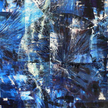 Картина под названием "Rayons bleus" - Florent Leduc, Подлинное произведение искусства