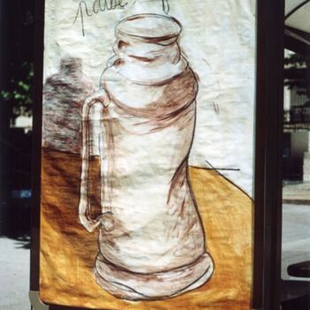 Peinture intitulée "Claes Oldenbourg" par Florent Prudent Cécile Rateau, Œuvre d'art originale