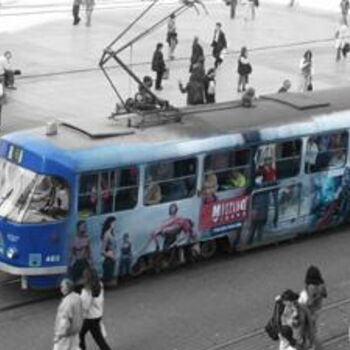 Photography titled "Tramway à Zagreb (C…" by Florent Dorer, Original Artwork