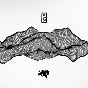 Drawing titled "FLOW'HITE" by Flox Lamil, Original Artwork, Marker