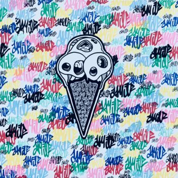 Drawing titled "ICE CREAMY" by Flox Lamil, Original Artwork, Marker
