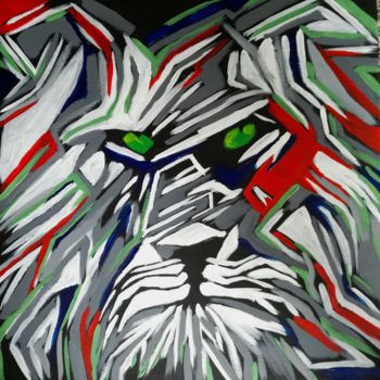 "Green eye lion" başlıklı Tablo Florentina Trifan tarafından, Orijinal sanat, Akrilik