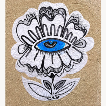 Drawing titled "URBAN*FLOWER" by Florette F, Original Artwork, Marker