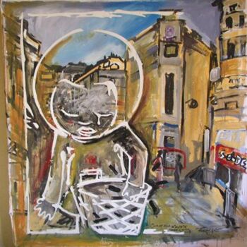 Painting titled "jOUR DE SOLDES" by Florian Guilet, Original Artwork