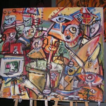 Painting titled "perf soiree sacem s…" by Florian Guilet, Original Artwork