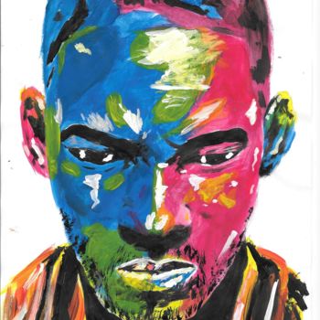Painting titled "will smith" by Florian Marlaix, Original Artwork
