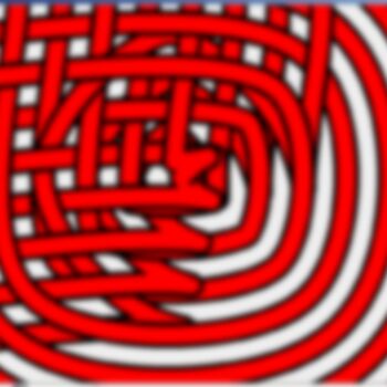 Arte digitale intitolato "Labyrinthe flou rou…" da Florian Prud'Homme, Opera d'arte originale, Lavoro digitale 2D
