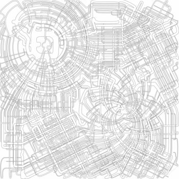 Digital Arts titled "Labyrinthe 741" by Florian Prud'Homme, Original Artwork, 2D Digital Work