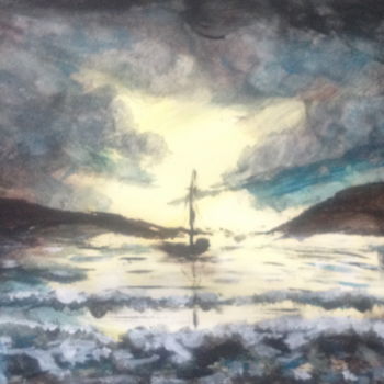 Pintura titulada "ciel breton" por Stet, Obra de arte original, Otro