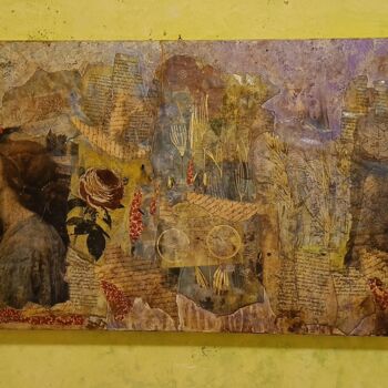 Peinture intitulée "Omaggio a Italo Cal…" par Floriana Vittani, Œuvre d'art originale, Collages Monté sur artwork_cat.