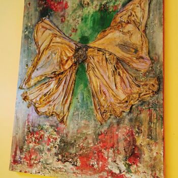 Painting titled ""Respiro"" by Floriana Vittani, Original Artwork, Oil Mounted on Wood Panel