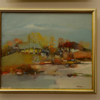 Painting titled "pass fall  -60x50-u…" by Florin Prodan, Original Artwork, Oil