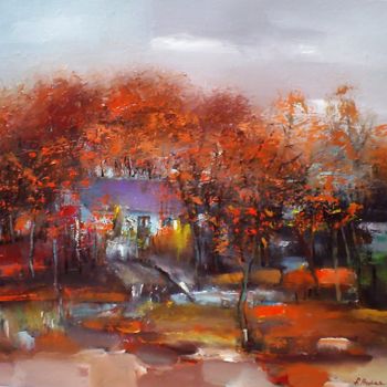 Pintura intitulada "Autumn Symphony" por Florin Prodan, Obras de arte originais, Óleo