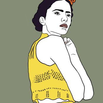 제목이 "Nerija Kahlo (Litua…"인 미술작품 Florina Aledo로, 원작, 아크릴 나무 들것 프레임에 장착됨