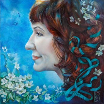 Painting titled "Марина / Marina" by Olga Florinska, Original Artwork, Oil