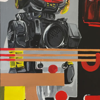 Painting titled "Robot" by Florkey, Original Artwork, Acrylic