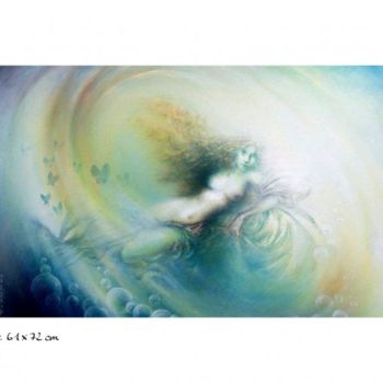 Peinture intitulée "La sirène" par Flo Thengi, Œuvre d'art originale