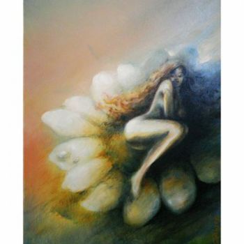Painting titled "Fleur" by Flo Thengi, Original Artwork