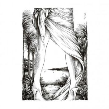 Σχέδιο με τίτλο "Legs" από Flo Thengi, Αυθεντικά έργα τέχνης