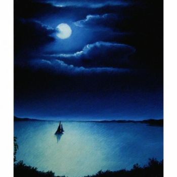 Peinture intitulée "Crépuscule" par Flo Thengi, Œuvre d'art originale