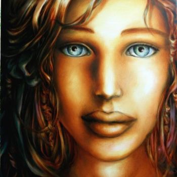 Peinture intitulée "Helena" par Flo Thengi, Œuvre d'art originale