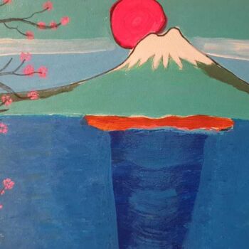 Pittura intitolato "Сакура" da Flower Planet, Opera d'arte originale, Acrilico