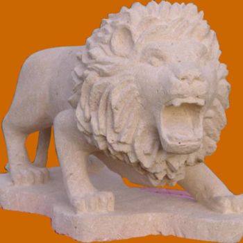 Sculpture titled "Le lion" by Sculi / Fluxli, Original Artwork