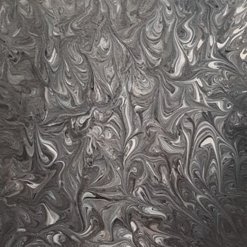 Картина под названием "Black Phosphore" - Flydie, Подлинное произведение искусства, Акрил Установлен на Деревянная рама для…