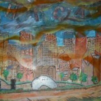 Painting titled "Chicago#2" by Flying Color, Original Artwork