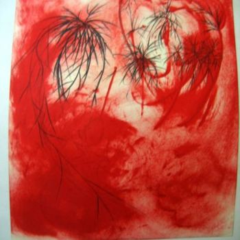 Painting titled "Revuelta de palmera…" by Frieda Medin, Original Artwork