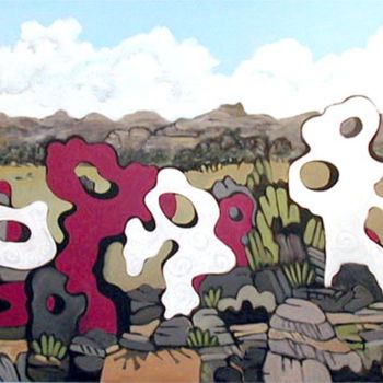 Peinture intitulée "SPIRIT ROCKS" par Frank Messa, Œuvre d'art originale, Huile
