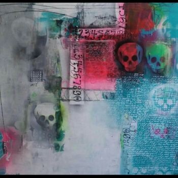 Painting titled "Skulls II / Caveira…" by Frederique Groutars, Original Artwork, Acrylic