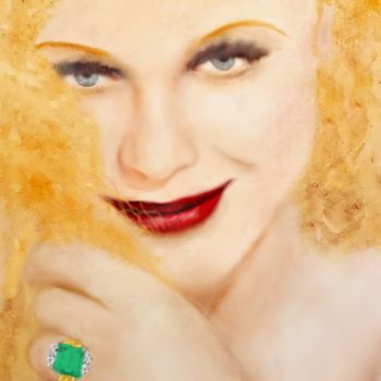 Digital Arts titled "Ginger Rogers" by Fm Looby, Original Artwork, Digital Painting